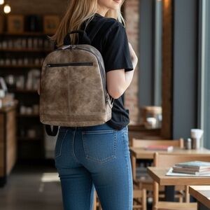 Jack Georges Brown Leather Backpack